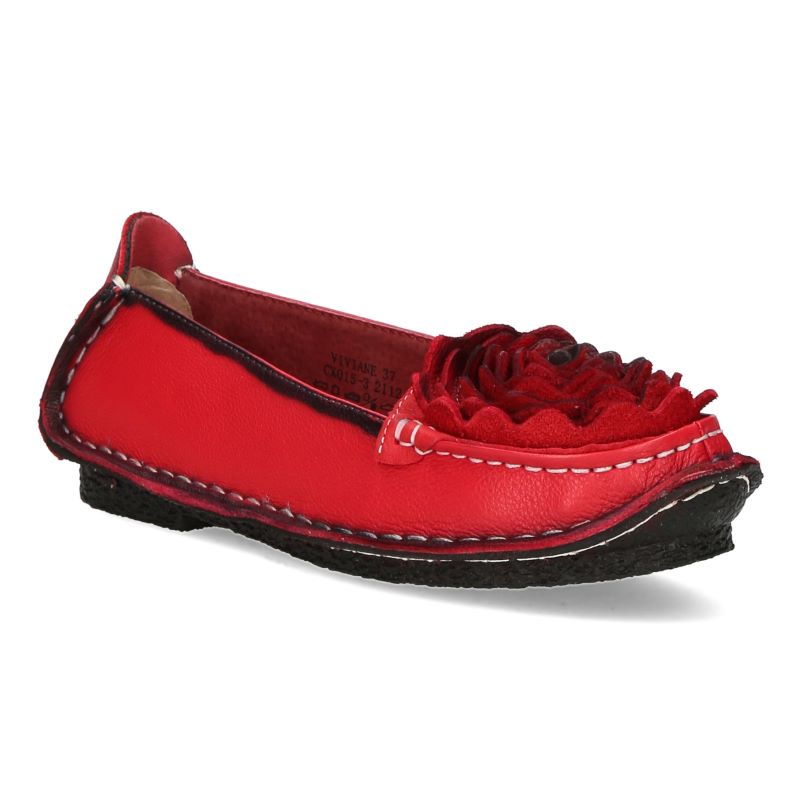 LAURA VITA Ballerinas Chaussures Viviane CX015-3 Rouge (Rot) 